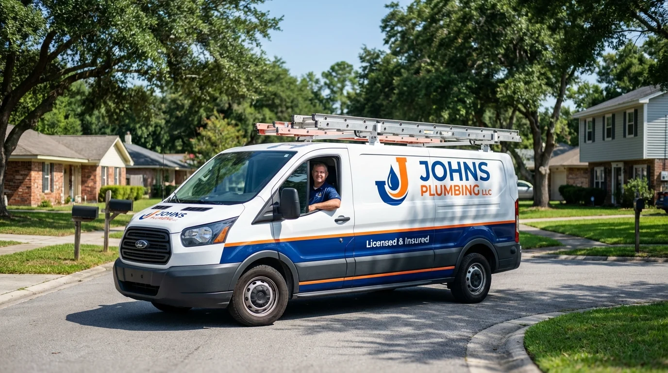 Johns Plumbing LLC service van in Canyonville, OR