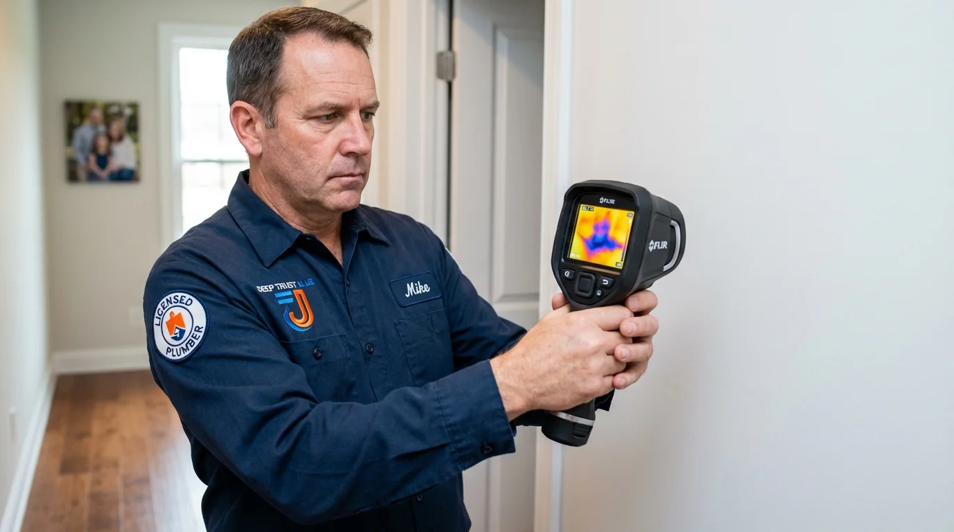 Thermal imaging leak detection by Johns Plumbing LLC in Canyonville